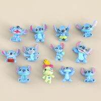 ตุ๊กตา Lilo Stitch ตุ๊กตาต่อสู้ขนาด3ซม. 12ชิ้นของตกแต่งตุ๊กตาแต่งสวนขนาดเล็กเย็บรูปของเล่นของขวัญคริสต์มาสน่ารัก