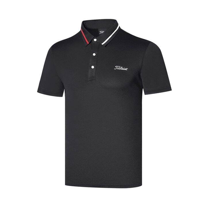 le-coq-titleist-honma-xxio-pearly-gates-mizuno-odyssey-golf-clothing-titlis-short-sleeved-mens-summer-outdoor-sports-polo-shirt-quick-drying-breathable-golf-jersey