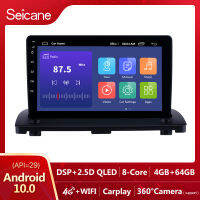 Seicane 9 นิ้ว 2.5D QLED หน้าจอสัมผัส Android 10.0 รถวิทยุ GPS 2004 2005 2006 2007 2008 2014 วอลโว่ XC90 ระบบนำทางบลูทู ธ กระจกลิงค์ OBD2 DVR กล้องสำรองทีวี 3G WIFI USB