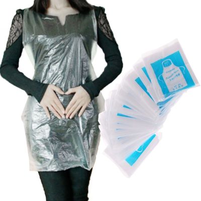 25pcs Waterproof Unisex Disposable Apron Dress For Kitchen Cooking Restaurant dine Baking Household Cleaning Painting Oil Proof