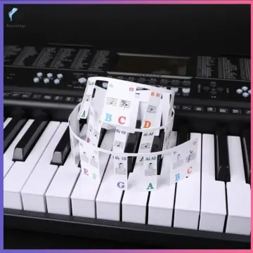 1pc Beginner's Piano Note Guide, Detachable Learning Piano Keyboard Note  Label, 88 Key Full Size, Made Of Silicone, No Stickers Required, Reusable