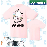 เสื้อแบดมินตันแห้งเร็วใหม่ Yonex ระบายอากาศได้สำหรับทั้งหญิงและชายกีฬากลางแจ้งวิ่งบาสเก็ตบอลเสื้อซ้อมกีฬาการแข่งขัน