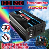 4000W Power Inverter 12V 220V Sine Wave 12V to 220V for Home Converter S12V 230V Generator With LCD Charging Frequency Inverter