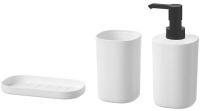 STORAVAN 3-piece bathroom set, white (สตูรอวาน อุปกรณ์ห้องน้ำ3ชิ้น, ขาว)