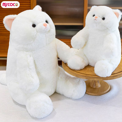 หมอนตุ๊กตาหนานุ่มแมวการ์ตูนน่ารัก MSCOCO น่ารักสร้างสรรค์ Boneka Mainan จำลองสำหรับ Relief วิตกกังวลและความเครียด