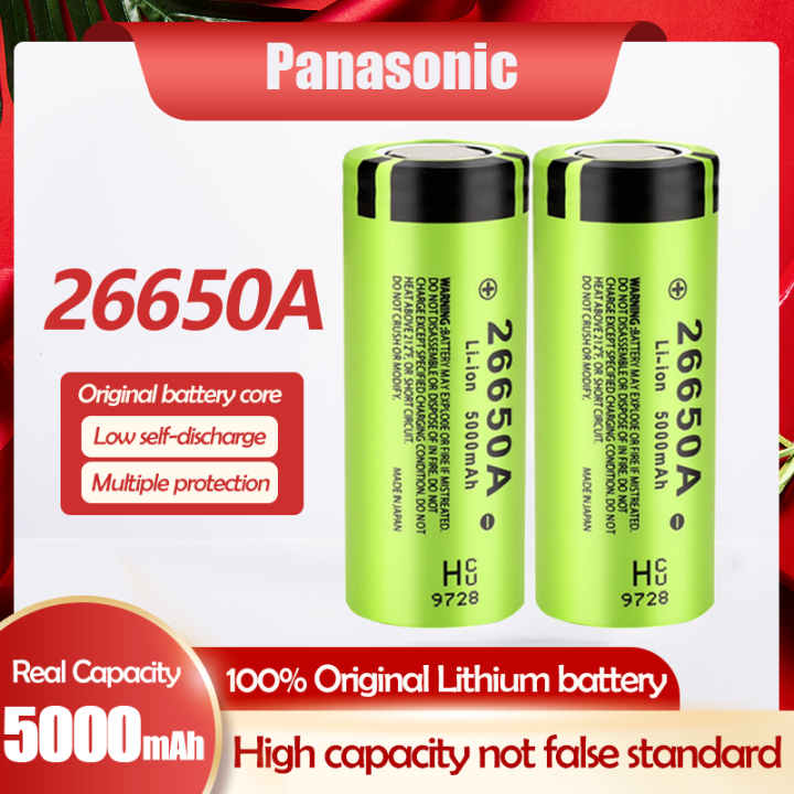 Panasonic Original Rechargeable Battery 26650 5000mah 3.7V 26650A ...