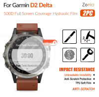 Zenia 2PCS HD แบบเต็มหน้าจอขอบโค้งเต็มรูปแบบฟิล์มกันรอยสำหรับ Garmin D2 Delta สมาร์ทวอทช์ HD 9H ล่องหนล่องหนที่มองไม่เห็นฟิล์มนุ่ม TPU ฟิล์มป้องกันฟิล์มป้องกันการระเบิดป้องกันรอยขีดข่วน