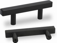 Peaha Black Cabinet Pulls 3 Inch Black Drawer Pulls 5 Pack - Peaha PHJ22BK Drawer Pulls 3 Inch Bar Pulls for Cabinets Black Cabinet Hardware Black Kitchen Cabinet Handles 5 5in Length(3in Hole Centers)