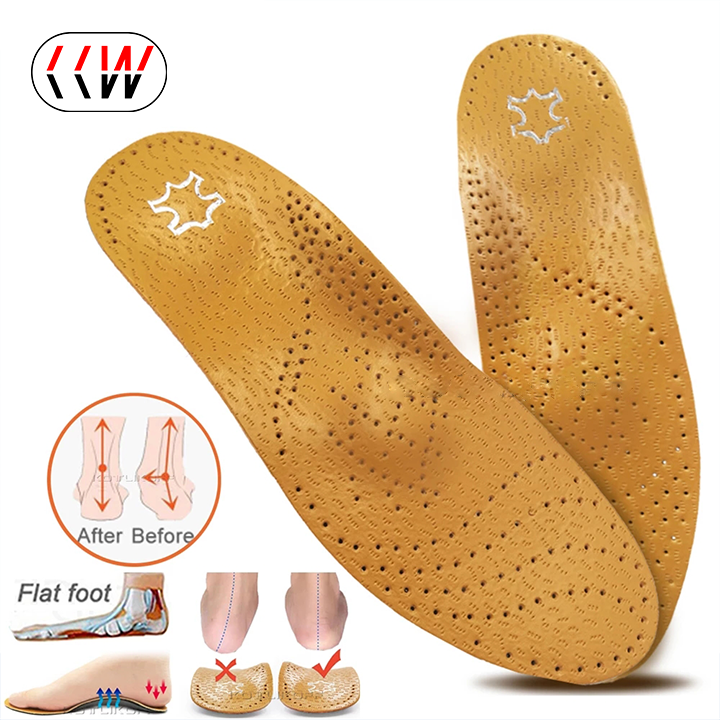 CCW Leather Orthotic Insole for Flat Feet Arch Support orthopedic Shoes