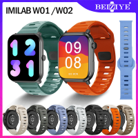 สาย IMILAB W01 สายรัดซิลิโคนกีฬาสำหรับนาฬิกา IMILAB W02 อุปกรณ์เสริมสมาร์ทวอทช์