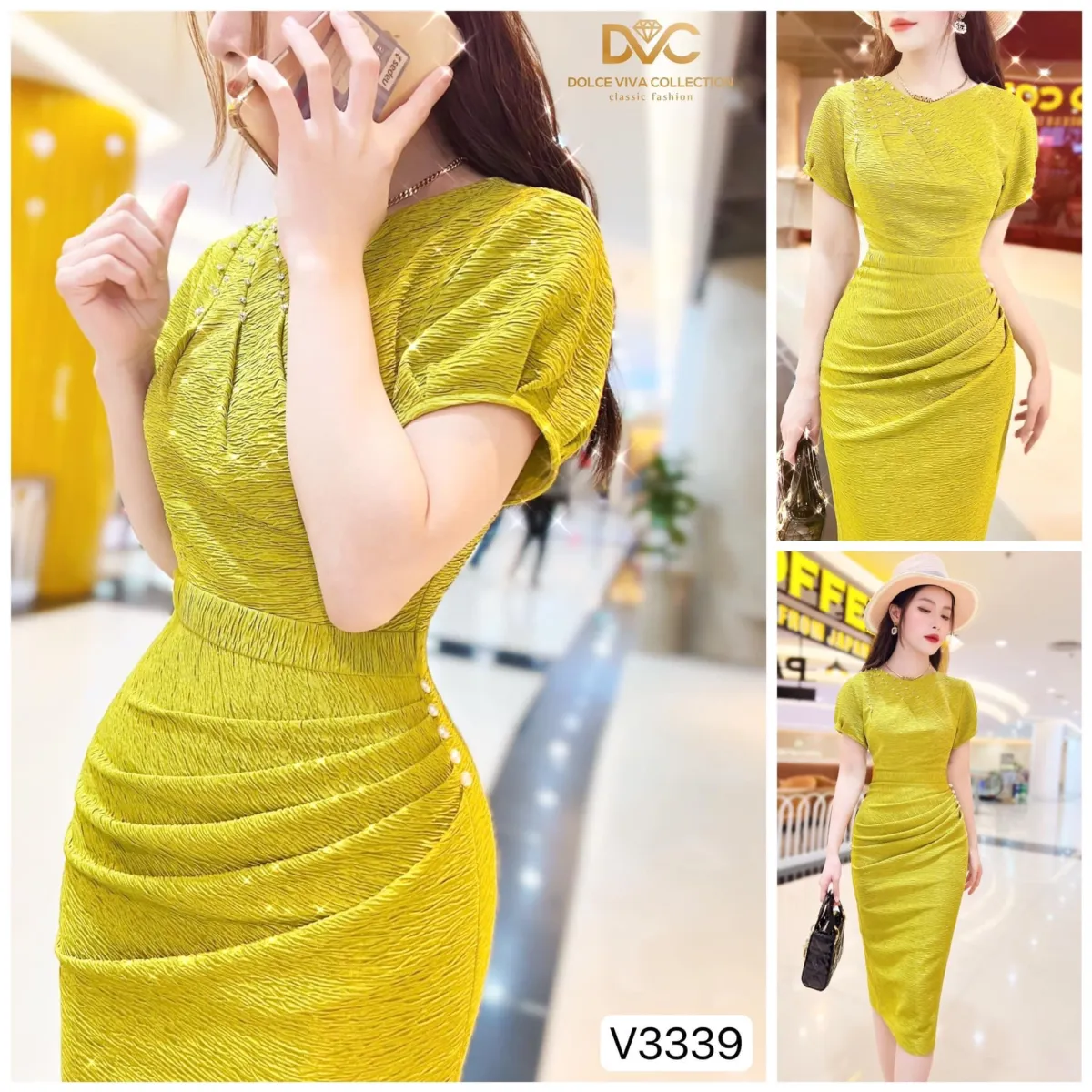 V3339 Váy xanh bơ body dáng dài [DVC&ACC] váy đầm body xanh sang ...