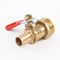 1PC Brass Barbed ball valve 1/8 1/2 1/4 Male Thread Connector Joint Copper Pipe Fitting Coupler Adapter Plumbing Valves