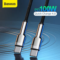 Baseus 100W USB C USB ประเภท C สายสำหรับซัมซุง Galaxy S20 5A PD Fast ชาร์จสายโทรศัพท์ QC3.0 USB C สายชาร์จแบตเตอรี่สำหรับ Huawei P40 Pro P30 Mate 30 Pro