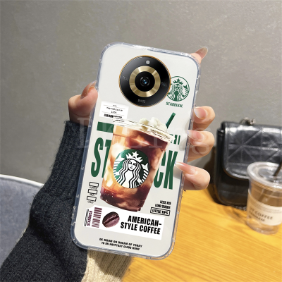 เคสโทรศัพท์มีลายเค้กกาแฟน่ารักสำหรับ OPPO Realme11เคสนิ่มโปร่งใส2023 Realme 11 11Pro 11 Pro + ฝาหลังกันชน Realme 11 Pro