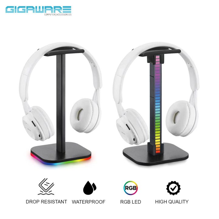 Gigaware RGB Gaming Headphone Stand Headset Desk Display Holder LED