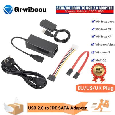 ตัวแปลง Adaptor Hardisk USB เป็น IDE SATA S-ATA 2.5 3.5 HD ตัวแปลง USB เป็น SATA 480เมกะไบต์/วินาทีแปลงข้อมูลอินเตอร์สายอะแดปเตอร์