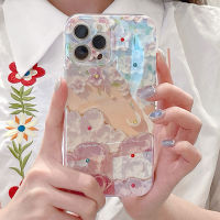 เคส iPhone 15 Pro Max 15 Plus ลายสวยสไตล์พิมพ์ลายดอกไม้สามมิติเคสโทรศัพท์ซิลิโคนนิ่มกันกระแทกกันลื่นเคส iPhone 15 Plus 15pro Max