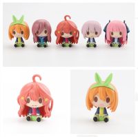 [AhQ ornaments] 5ชิ้น/เซ็ต Quintessential Quintuplets 4-5ซม. มินิอะนิเมะสาวรูป Kazuhana Nino Miku Nakano Shika May Figurines