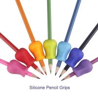 10 Pcs Silicone Corrective Pencil Cover Colorful Mini 24mm X 35mm Pen Holder School Kid Students Pencil Holding Practise Device