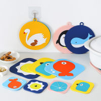 1 Pcs Silicone Table Placemat Heat insulation Anti-scalding Cartoon Coffee Water Coasters Dish Mat Kitchen Accessories Tableware