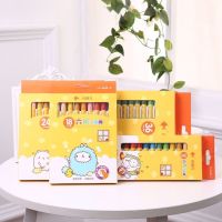 Small fish oil painting stick 24/36 color student children color crayon art supplies brush