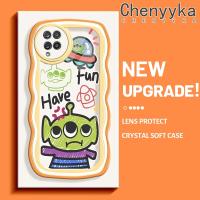 เคส Chenyyka สำหรับ Samsung กาแลคซี A12 4G A12 5G F23 M12 F12 5G M13 F13ควอนตัม2เคสแฟชั่นเเฟชั่นน่ารักเอเลี่ยนสีสันสดใสครีมคลื่นขอบนุ่มเคสมือถือกันกระแทกแบบใสโปร่งใสลายกล้องถ่ายรูปสร้างสรรค์เรียบง่ายฝาครอบป้องกันซิลิโคน