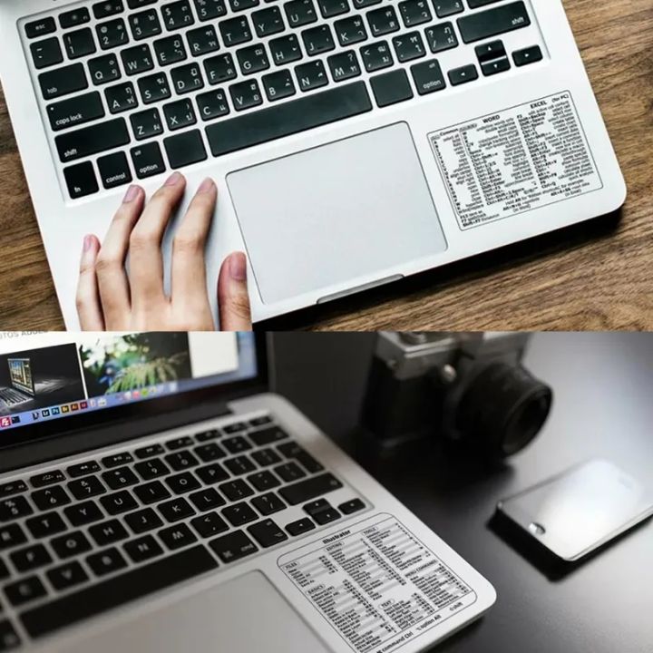 แป้นพิมพ์อ้างอิงคอมพิวเตอร์สติ๊กเกอร์โปร่งแสงกาวสำหรับ-macbook-shortcut-สติกเกอร์อ้างอิงแป้นพิมพ์ลัดสำหรับคอมพิวเตอร์พอร์ตคอมพิวเตอร์แบบมินิ