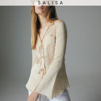 SALISA - SILK SHIRT Long Champagne