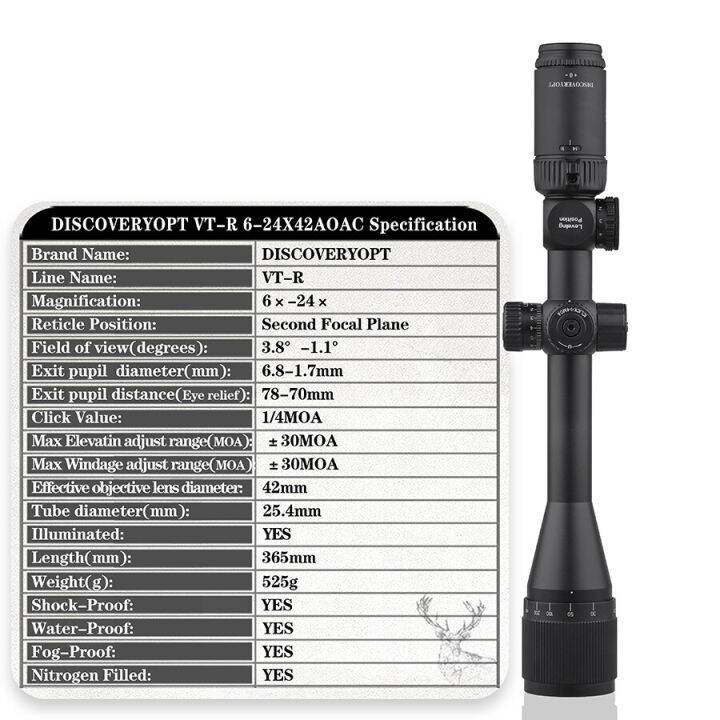 กล้องติดปืนยาว-ขอบเขต-discovery-vt-r-6-24x42aoac-พร้อมเมาท์-11-มม-มอบประสบการณ์การล่าสัตว์ที่สมบูรณ์แบบให้กับคุณ