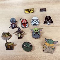 【Fashion house]Yoda เด็กน่ารักเคลือบขาเข็มกลัดกระเป๋าปก Pins การ์ตูน M Andalorian ตรากระเป๋าเป้สะพายหลังตกแต่งเครื่องประดับเด็กอุปกรณ์ของขวัญ