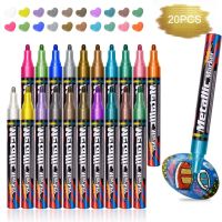 20 pcs/set Metallic Marker Birthday Gift Card Making Metallic Color Pen for DIY Photo Album Adult Kid School Supplies