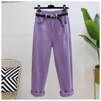 2020 White Purple Jeans Plus Size High Waist Denim Harem Pants Boyfriend jeans for Women Streetwear Loose Trouser vaqueros mujer