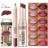 FingerQueen ลิปสติกเนื้อแมท Lipliner ถ้วยแบบไม่ติดชุดลิปกลอสลิปสติกกันน้ำที่ทนทาน