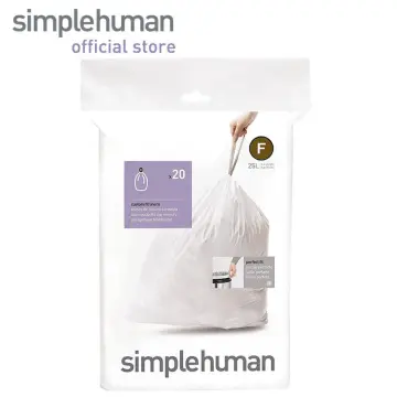 simplehuman Code A Custom Fit Liners (4.5L) - 90pcs (3pk x 30) - Trash Bin  Refill Bags - CW0250