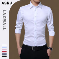 ASRV เสื้อเชิ้ตแขนยาวผู้ชายใหม่เป็นมืออาชีพที่ตรงกับสีขาวพอดีตัวเสื้อยืดผู้ชายเสื้อกล้ามชายเสื้อยืดคอกลม