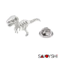 {EDDLYT} SAVOYSHI สีเงินไดโนเสาร์ Lapel Pin เข็มกลัด Pins สำหรับบุรุษชุดเสื้อ Badge Pin ปุ่มชุดหมวกเสื้อกันหนาวอุปกรณ์เสริม