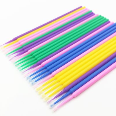 【jw】✐  Hot 100pcs Disposable Colorful Cotton Swabs Brushes Cleaning Swab Eyelashes Remover Microbrush Makeup Tools Sets