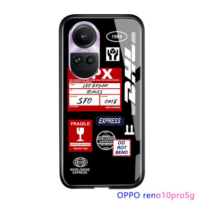 Serpens ป้าย OPPO Reno10 Pro 5G กันกระแทกแบรนด์ยอดนิยมสำหรับผู้ชาย DHL เอ็กซ์เพรสป้ายศุลกากรกระจกเทมเปอร์เคสป้องกันฝาหลัง