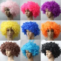 【YF】⊙❇  Round Curly Wig Children Adult Explosion Hair Hat Childrens Day Accessories Fluffy Clown Fans Headgear