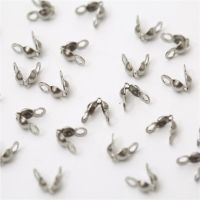 100-200Pcs/Lot Stainless Steel Alloy Necklace Chains Connector Clasps Ball Chain Crimp End Bead Caps For Jewelry Making Supplies Beads