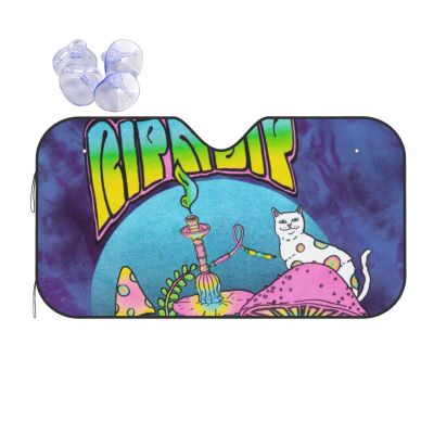 Ripndip กระบังแสงบังแดดแผ่นกรองแสงติดรถยนต์รถพับได้บังแดดหน้ารถสะท้อนแสง