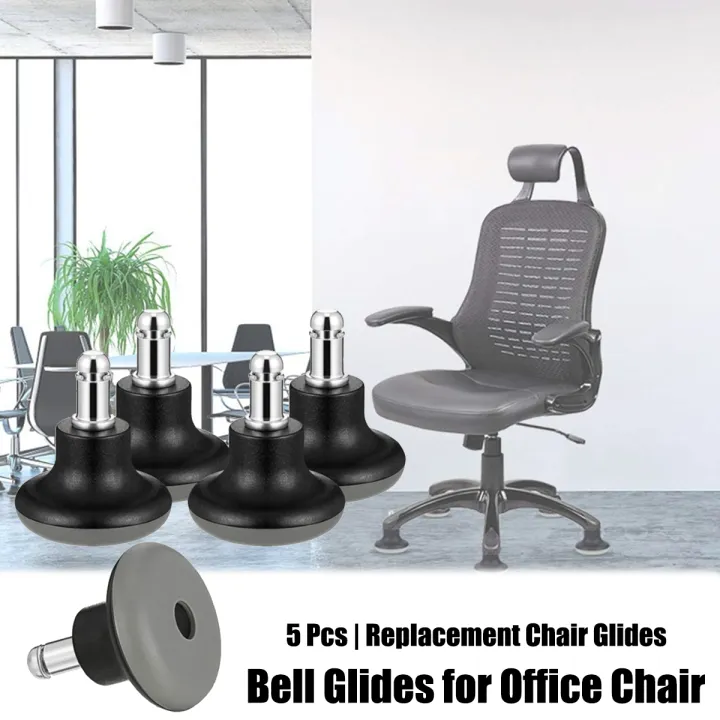 5 Pack Bell Glides for Office Chair without Wheels Replacement Rolling