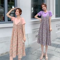 Maternity Summer Floral Dress Dress New Sweet Elegance Doll Collar Loose Dress