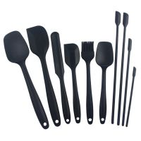 THLCF8 Food Grade Silicone 10 Pcs Spatula Kitchenware Baking Spatula Set Silicone Cake Spatula Baking Accessories Baking Tool