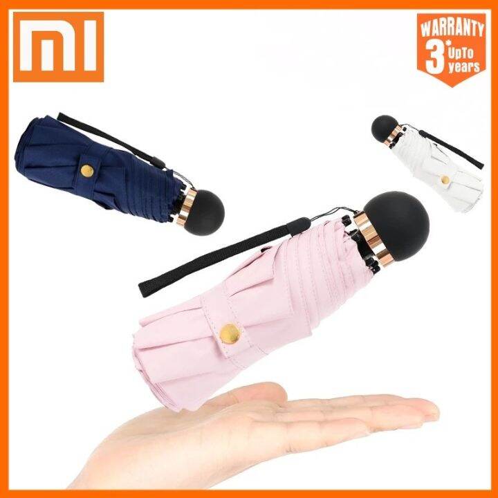 xiaomi-five-folding-mini-pocket-umbrella-women-sunscreen-umbrellas-anti-uv-black-coating-windproof-8k-parasol-travel-paraguas