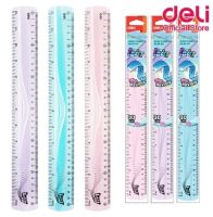 Deli H21 Ruler ไม้บรรทัดงอได้ PVC ยาว 20 และ 30 cm  สีพาสเทล น่ารักมากก