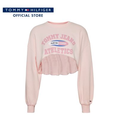 Tommy Hilfiger เสื้อสเวตเตอร์ผู้หญิง รุ่น DW0DW16134 TJ9 - สีชมพู