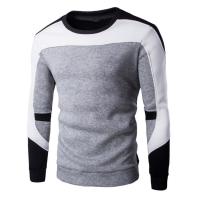 Men Sweatshirt Long Sleeve Round Neck Casual Thicken Warm Stylish Slim Sweaters Male Pullovers Autumn