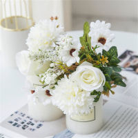 Fake Decor Christmas Fall Home Hydrangea Hybrid Bouquet Daisy For Artificial Flowers Rose