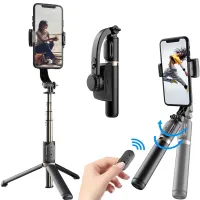 Gimbal Stabilizer Selfie Stick Foldable Wireless Tripod with Bluetooth Shutter Monopod for IOS Android